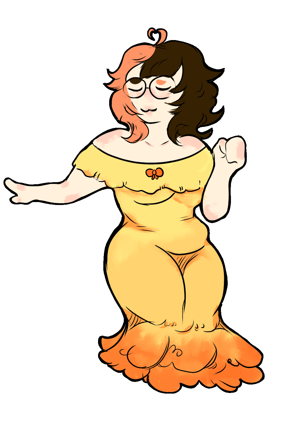 animated gif of vally dancing in yellow dress